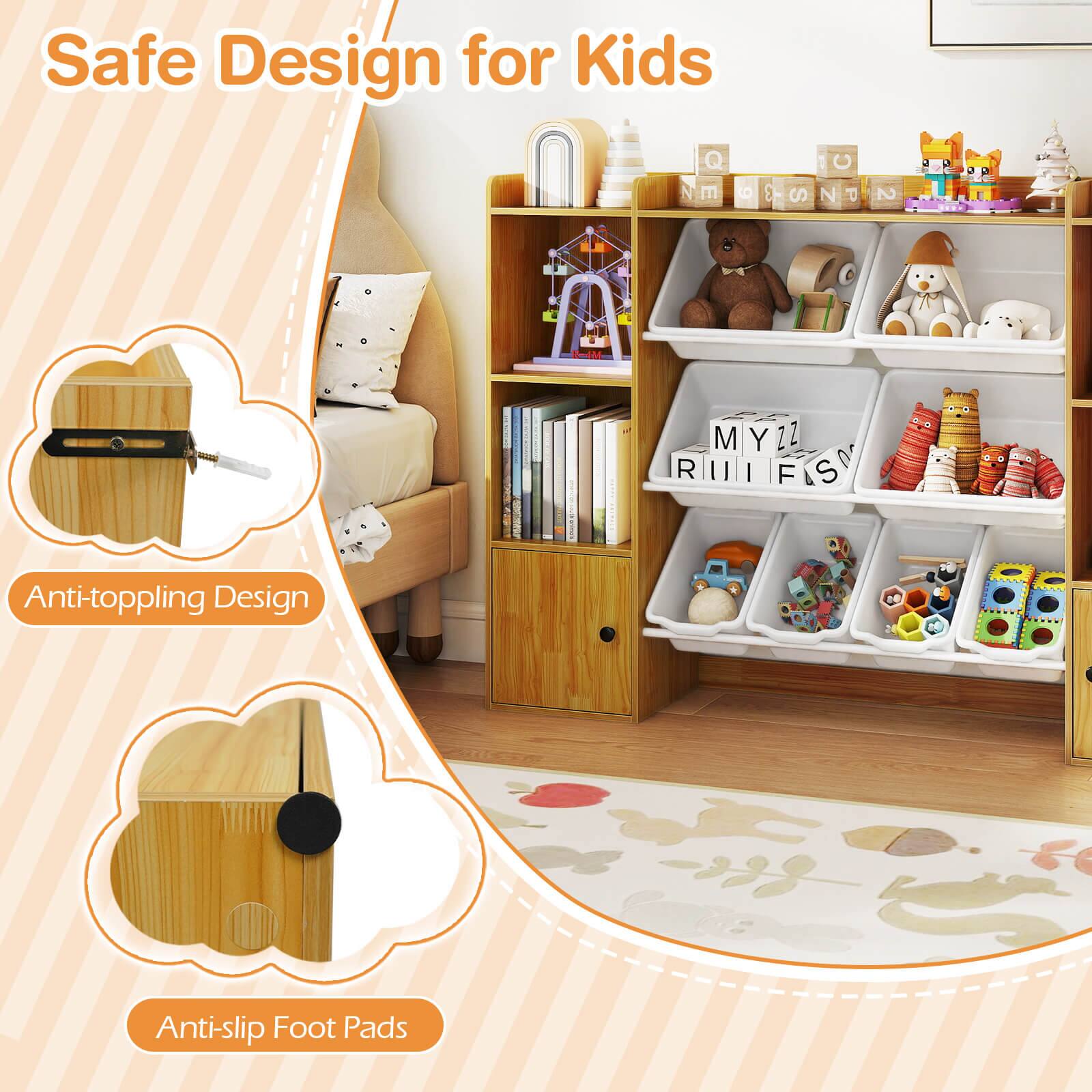 Safe Design for Kids

Anti-toppling Design

Anti-slip Foot Pads