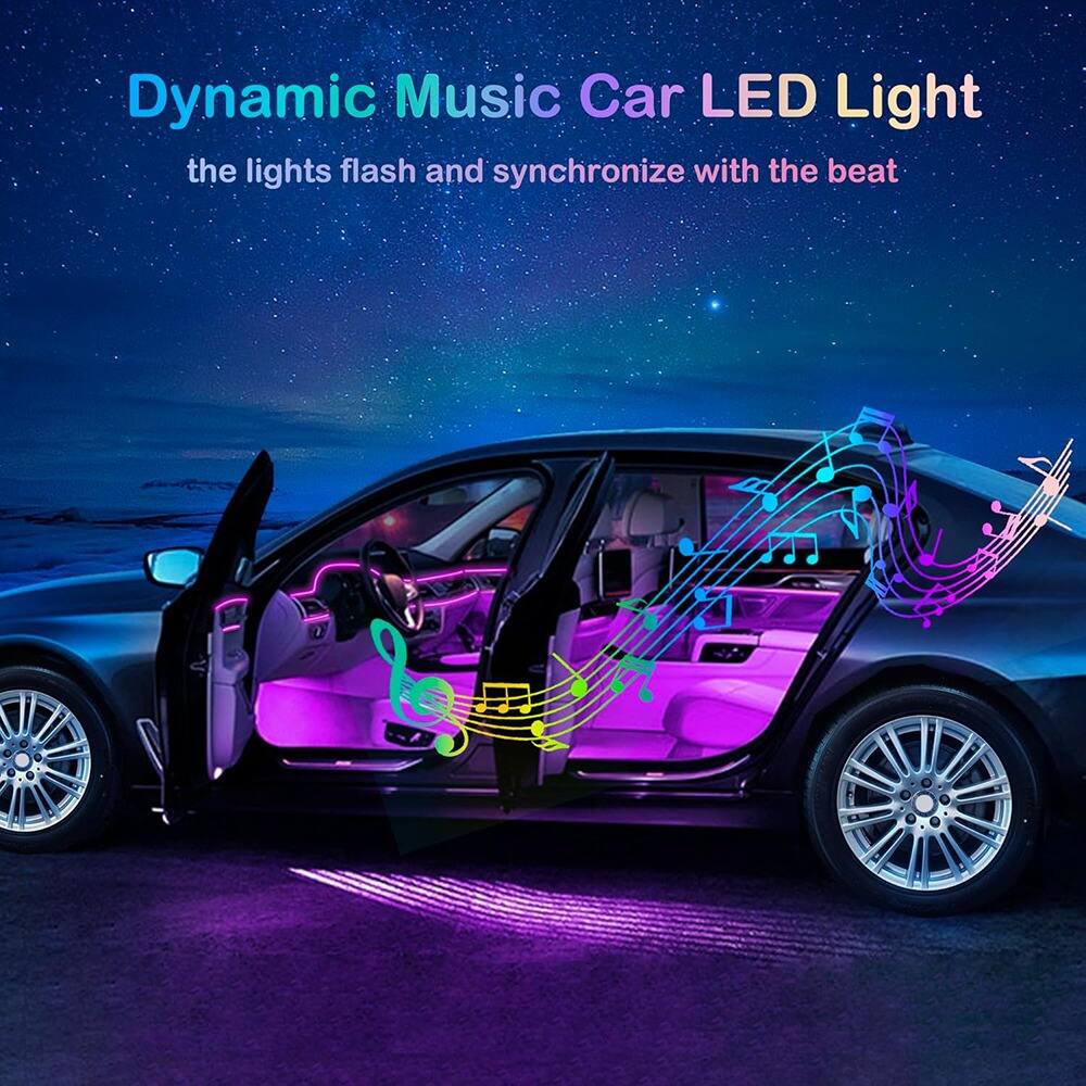 Dynamic Music Car LED Light  
the lights flash and synchronize with the beat