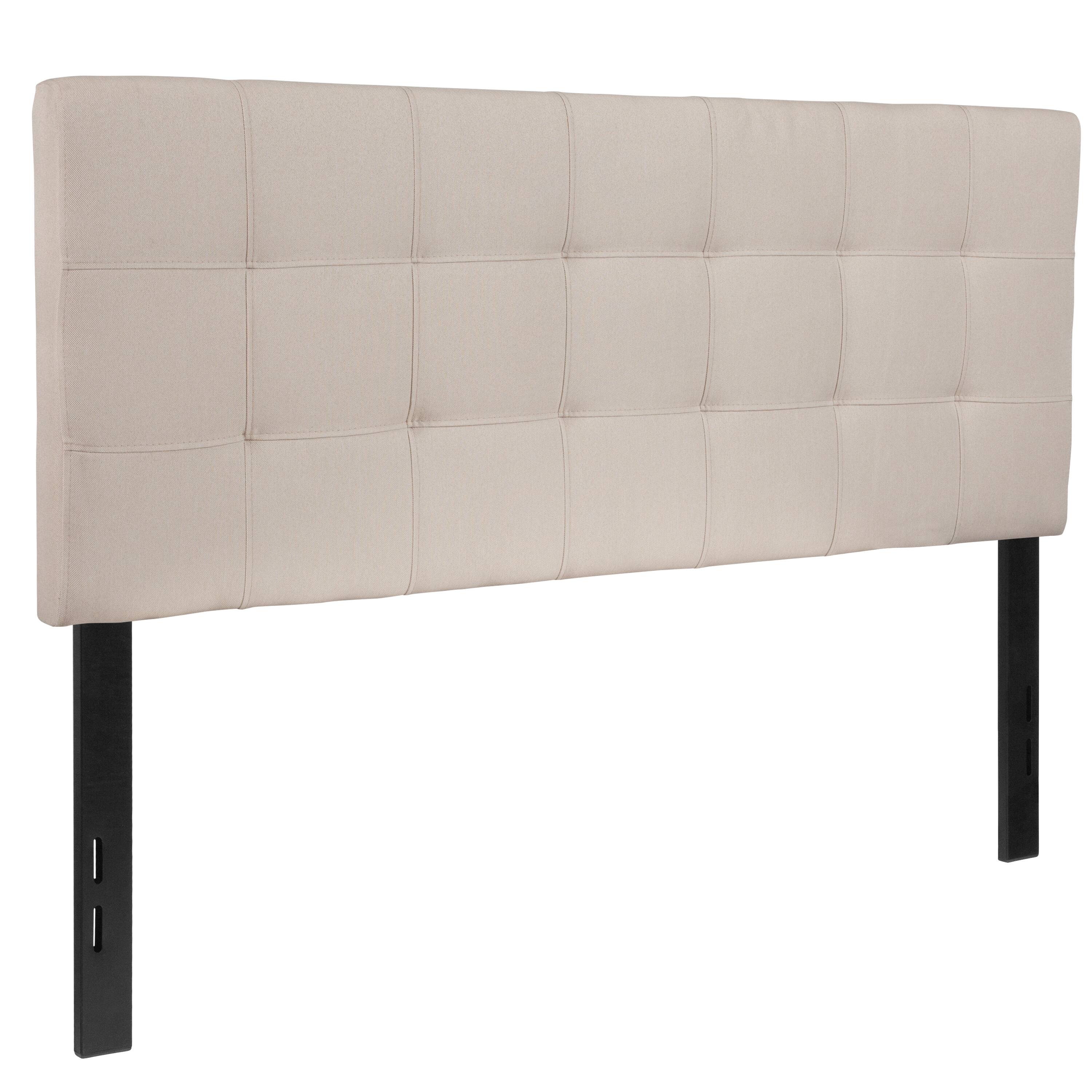 Alt View 1. Emma + Oliver - Quilted Tufted Upholstered Headboard - Beige.
