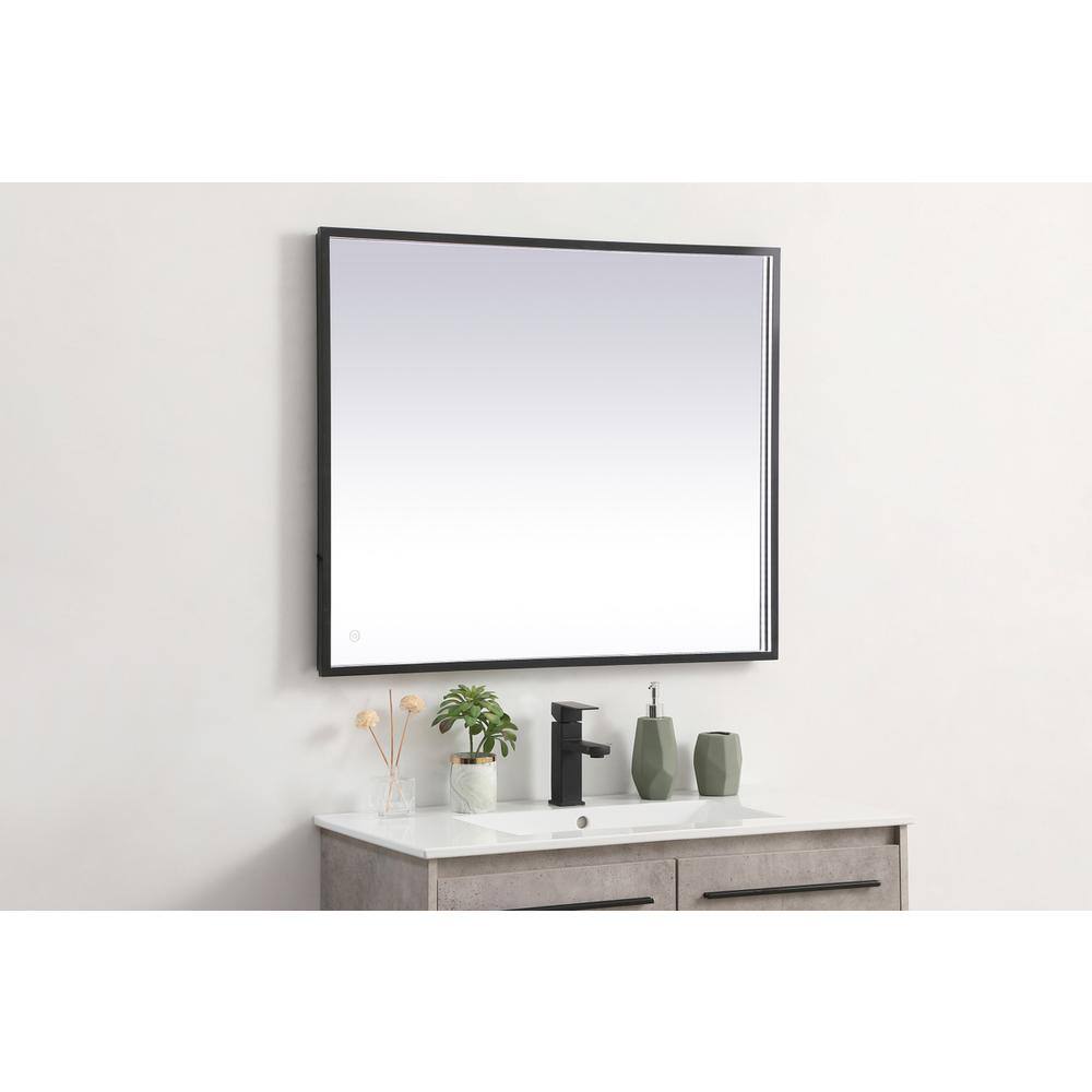 Alt View 8. Elegant Decor - Pier 30x36 inch LED mirror with adjustable color temperature - Black.