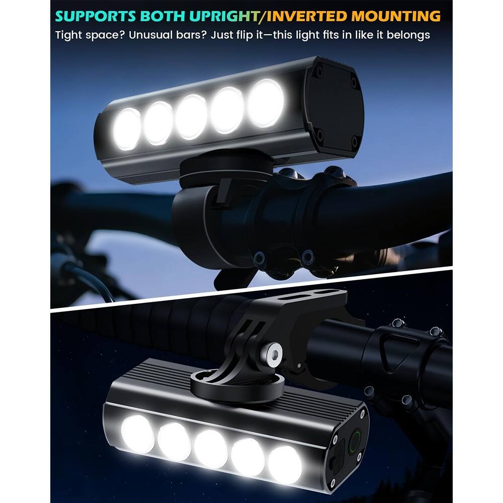 SUPPORTS BOTH UPRIGHT/INVERTED MOUNTING  
Tight space? Unusual bars? Just flip it—this light fits in like it belongs