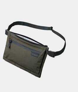 ALPAKA - 2L Tech Organizer Sling Bag for iPad Mini, Zip Pouch Max V2 Crossbody Travel Bag with Expandable Storage - Green Axoflux 210D