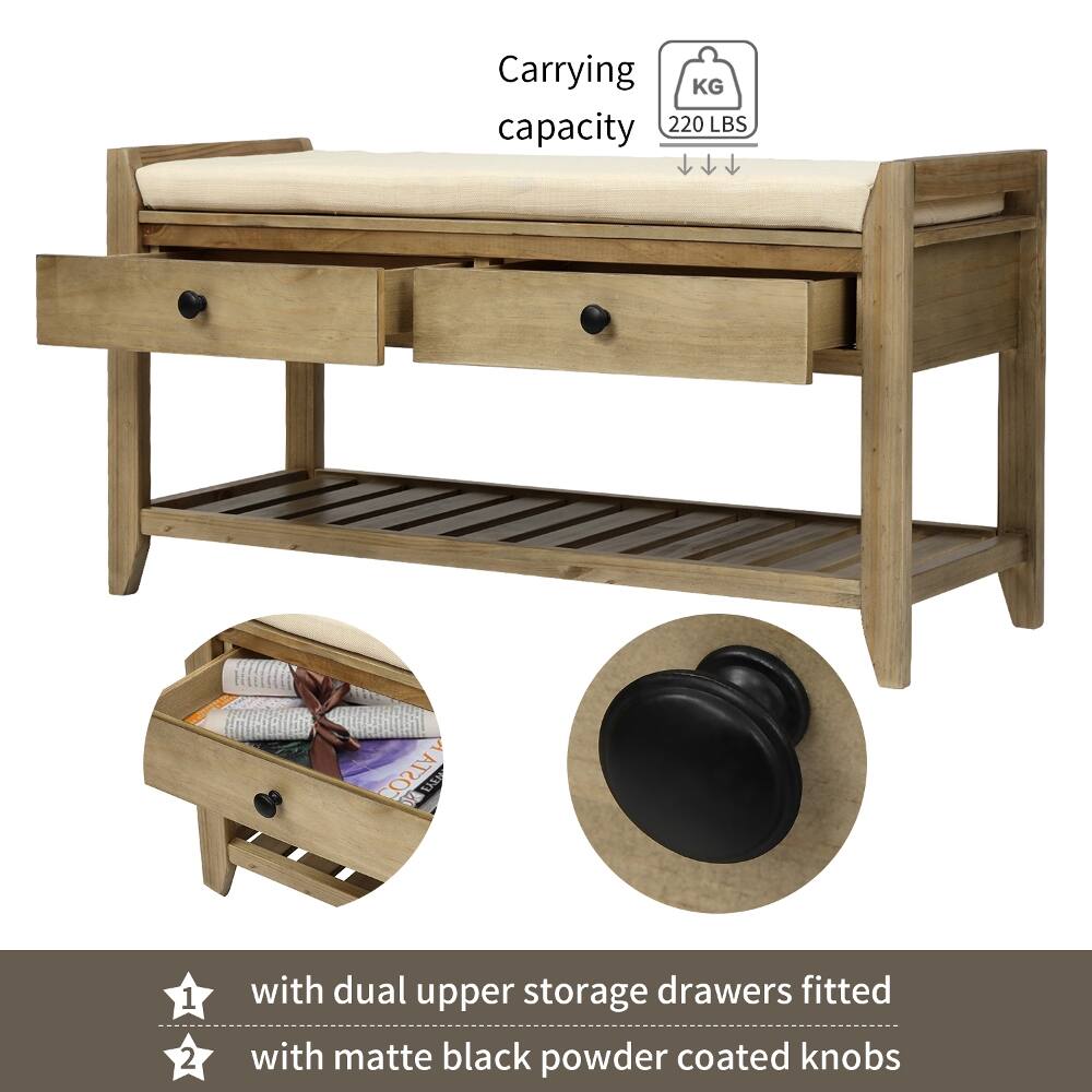 Carrying capacity 220 LBS

COSTA MEAT

1. with dual upper storage drawers fitted with matte black powder coated knobs