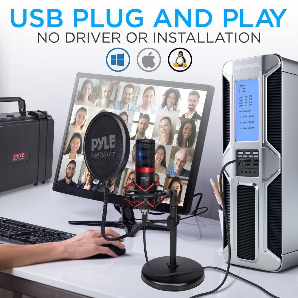 USB PLUG AND PLAY  
NO DRIVER OR INSTALLATION  

PYLE  
PyleUSA.com