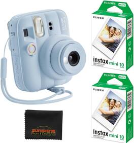 Bundle - Instax Mini 13 Instant Film Camera (Frost with 20 Sheets Fujifilm Instax Mini Instant Film - Blue