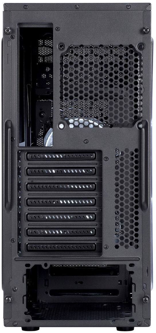 Alt View 2. Fractal Design - Focus G ATX, microATX, Mini-ITX Black Chassis with Acrylic Window Mid Tower PC Case - Black.