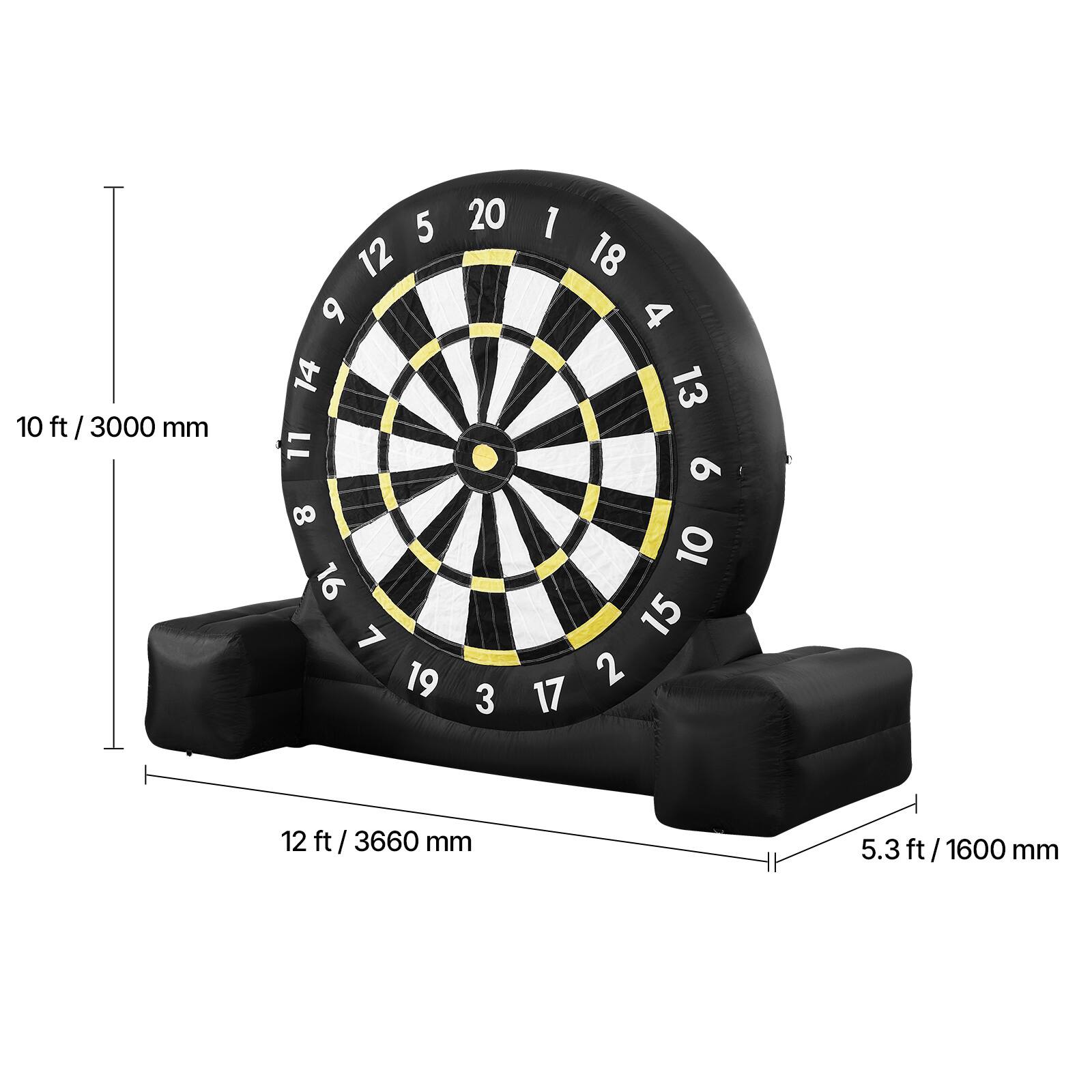 10 ft / 3000 mm  
12 ft / 3660 mm  
5.3 ft / 1600 mm  

1 18 4 13 6 10 15 2 17 3 19 7 16 8 11 14 9 12 5 20