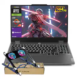 Lenovo - LOQ 15.6" FHD 144Hz Gaming Laptop - AMD Ryzen 7 250 with 16GB RAM - 1TB SSD - NVIDIA GeForce RTX 5060 - PCO LT Cooler - Gray