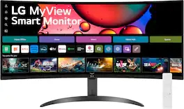 LG - 34" WQHD 100Hz 5ms Smart Monitor with HDR10 (HDMI, USB-A) - Black