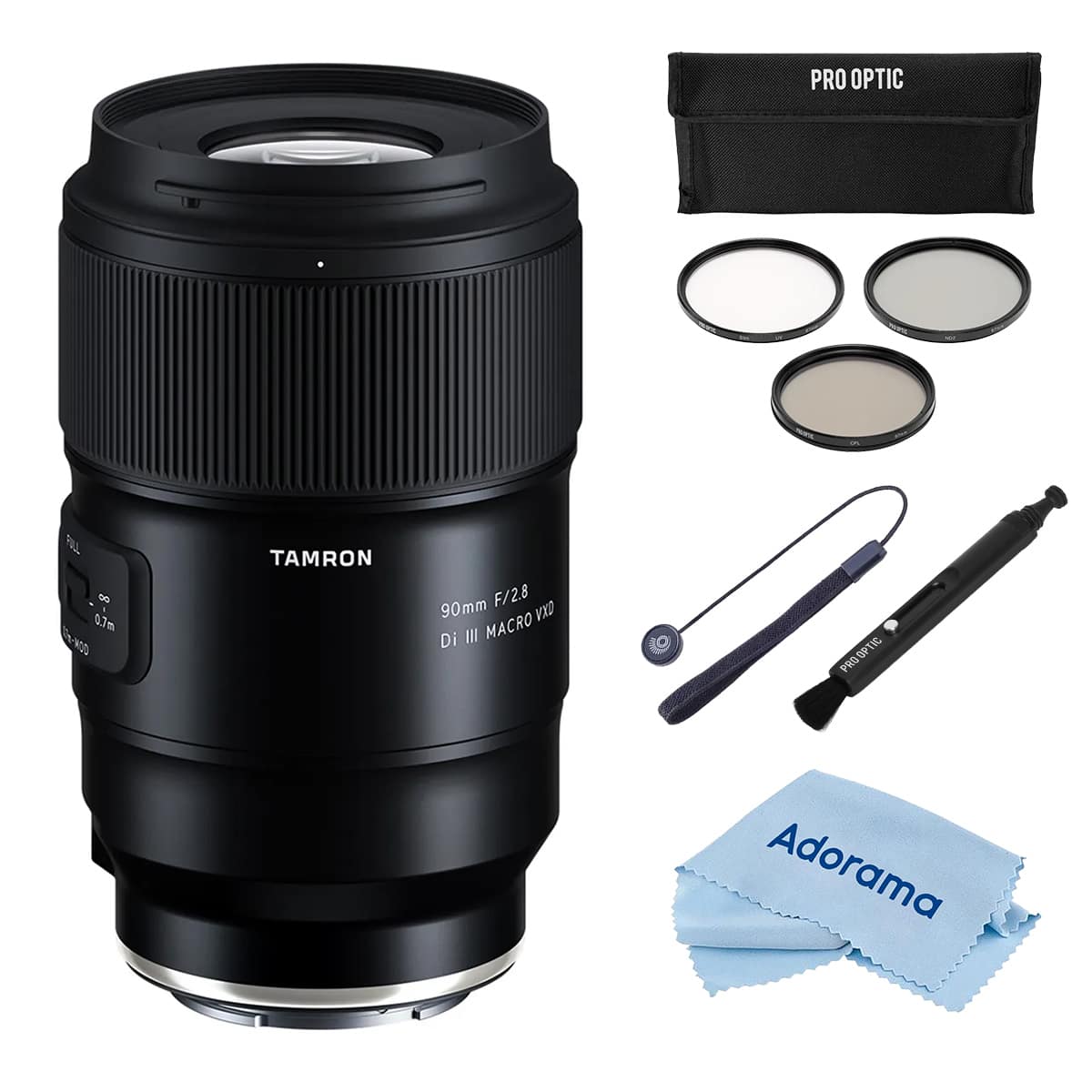 Bundle - Tamron - 90mm f/2.8 Di III VXD Macro Lens for Sony E,w/Lens Case & 67mm Filter Kit price history on PriceWatchPro
