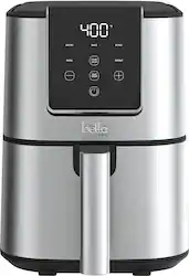 bella PRO - 4-qt. Touchscreen Slim Air Fryer - Stainless Steel - Front_Zoom