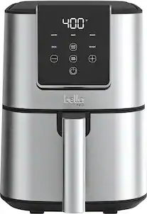 bella PRO - 4-qt. Touchscreen Slim Air Fryer - Stainless Steel