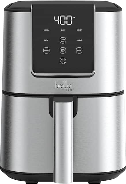 bella PRO - 4-qt. Touchscreen Slim Air Fryer - Stainless Steel