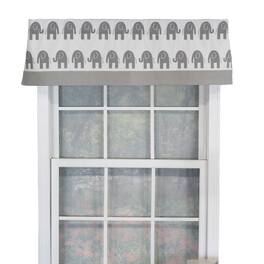 RLF Home - Ele Banded 100% Cotton with Fully Lined 3" Rod Pocket Valnance for Windows 50" x 15" - Gray