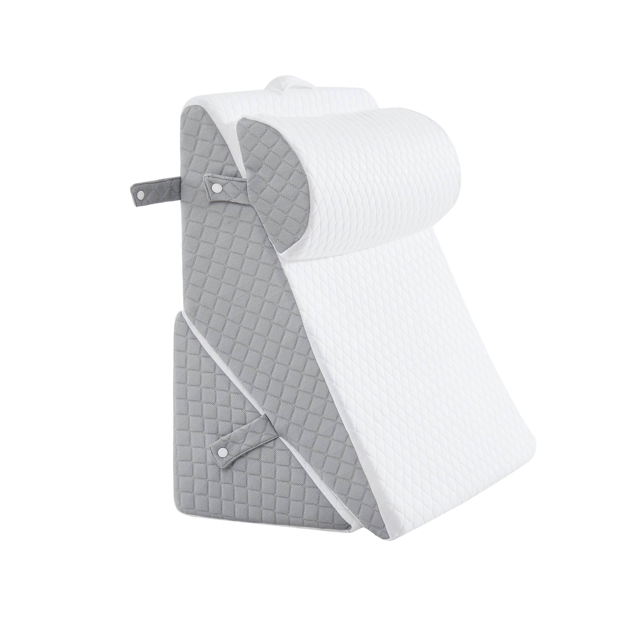 Front. Sweet Home Collection - 3-Piece Support Wedge Pillow Set with High Density Foam - White.