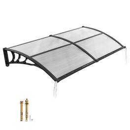 VEVOR - Awnings for Door Entrance, 38 x 78 in, Exterior Front Door Window Awnings with Drainage & ABS Bracket - Clear