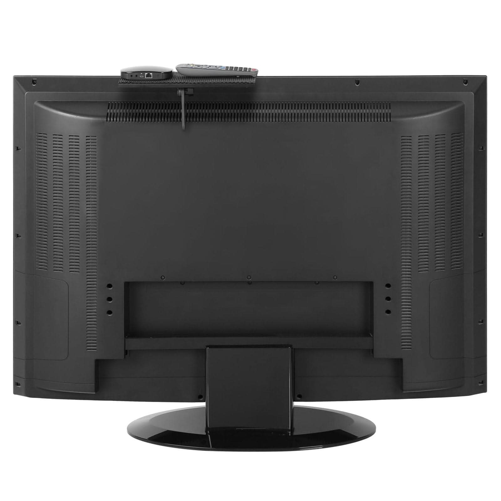 Angle. Mount-It! - TV Top Shelf for Media Devices, Streaming Players, and Accessories with Adjustable Design - Black.