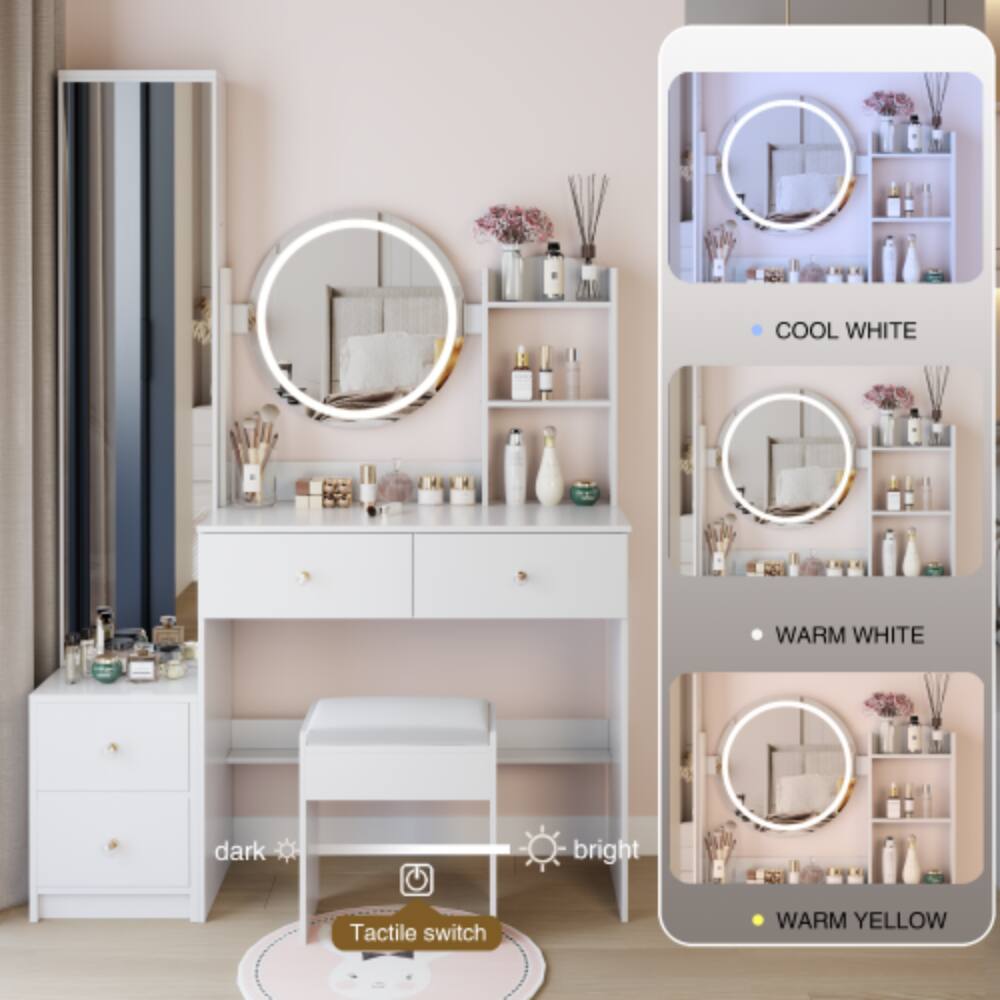 COOL WHITE  
WARM WHITE  
WARM YELLOW  

dark  
bright  

Tactile switch