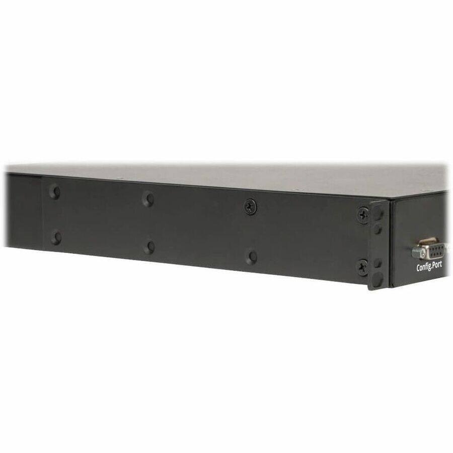 Alt View 2. Tripp Lite - Eaton Tripp Lite Series 3.8kW Single-Phase Local Metered Automatic Transfer Switch PDU, Two 200-240V C20 Inlets, 8 C13 & - Black.