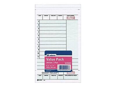 1 81358  
2 4 5 7 B S  
10 a remaba  
11 Value Pack 250 Sets 2 Part 947SWC  
4% x* 18.4 cm  
A GUEST RECEIPT 01558 K a