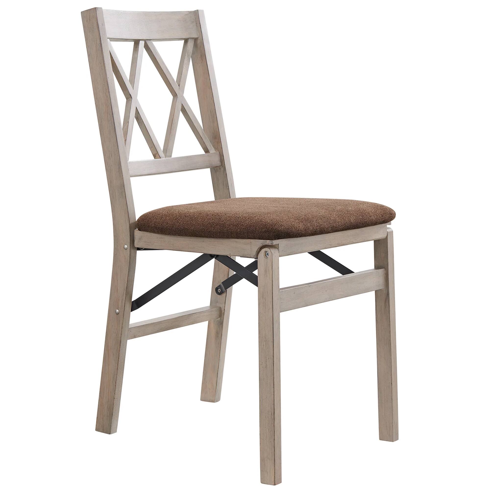 Alt View 10. Stakmore - Stakmore Double X-Back Folding Chair, Driftwood Frame with Bravado Aztec Fabric - Gray.