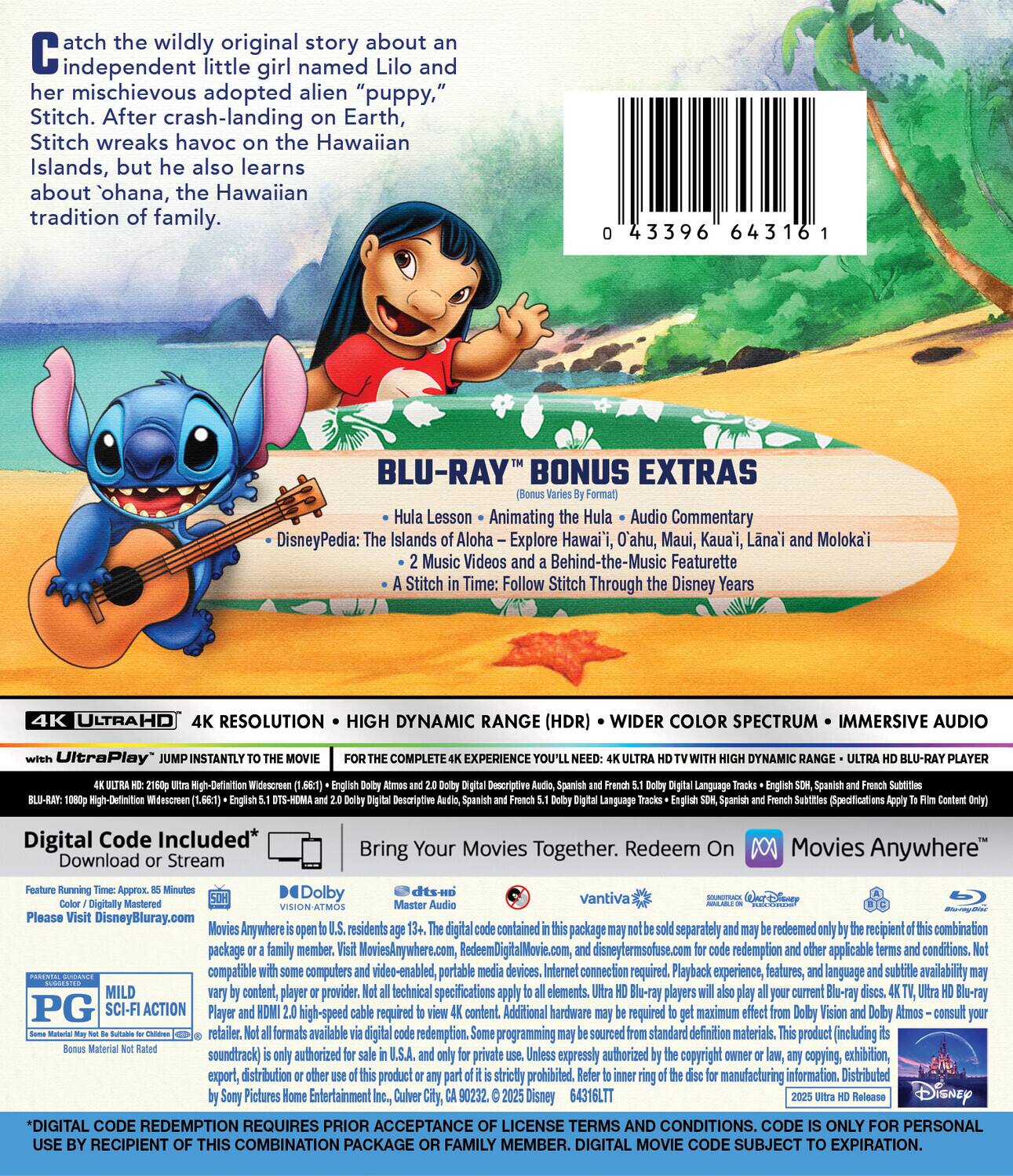 Alt View 1. Lilo & Stitch   - 4K Blu-Ray.