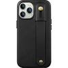 Front. SaharaCase - FingerGrip Series Genuine Leather Case with MagSafe for Apple iPhone 15 Pro - Black.