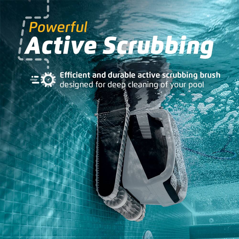 Powerful Active Scrubbing

Efficient and durable active scrubbing brush designed for deep cleaning of your pool