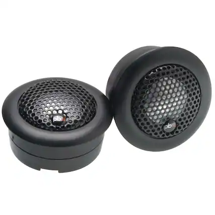 Front. Powerbass - PowerBass S-1S - 1" Silk Dome Tweeters - Pair - Black/Gray.