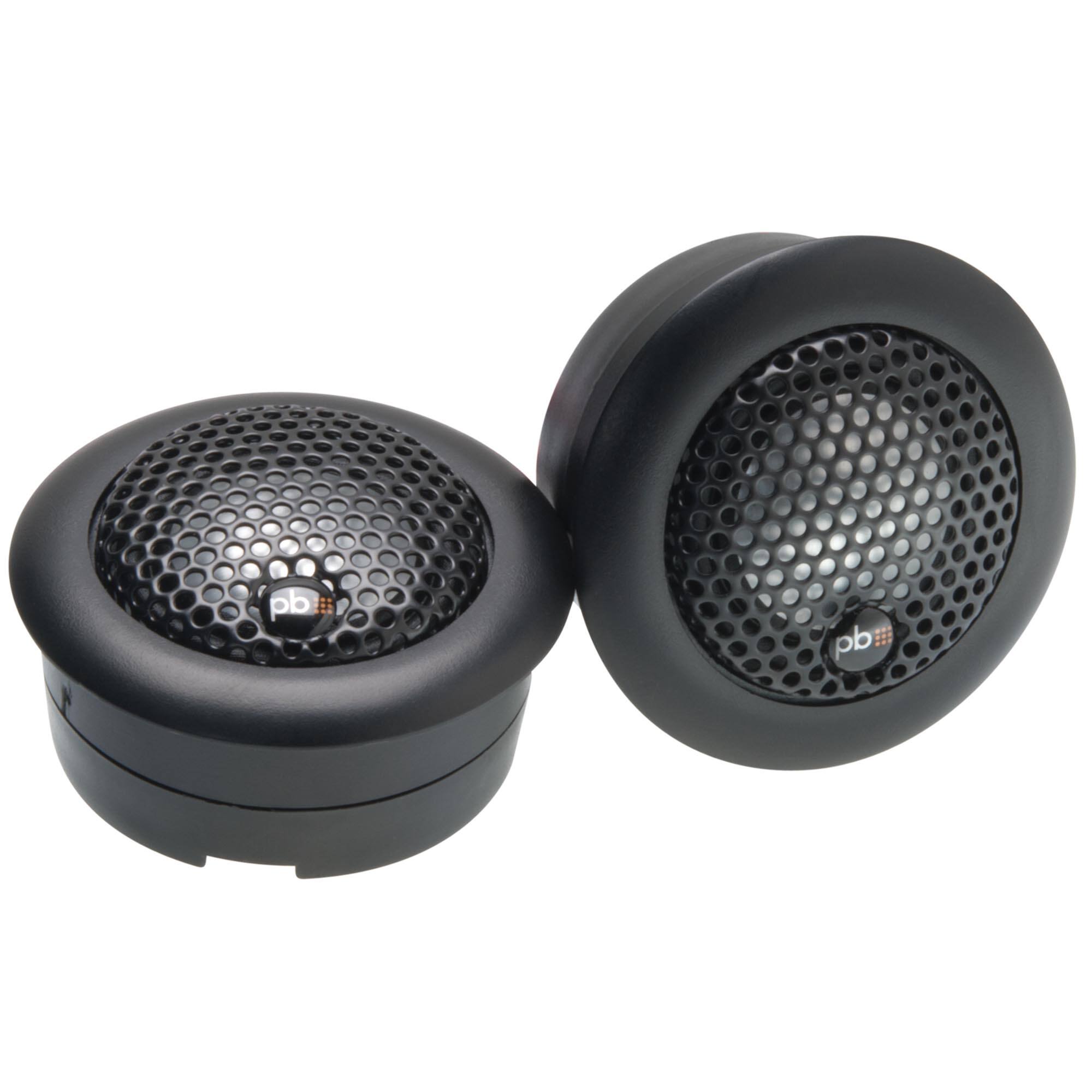 Front. Powerbass - PowerBass S-1S - 1" Silk Dome Tweeters - Pair - Black/Gray.