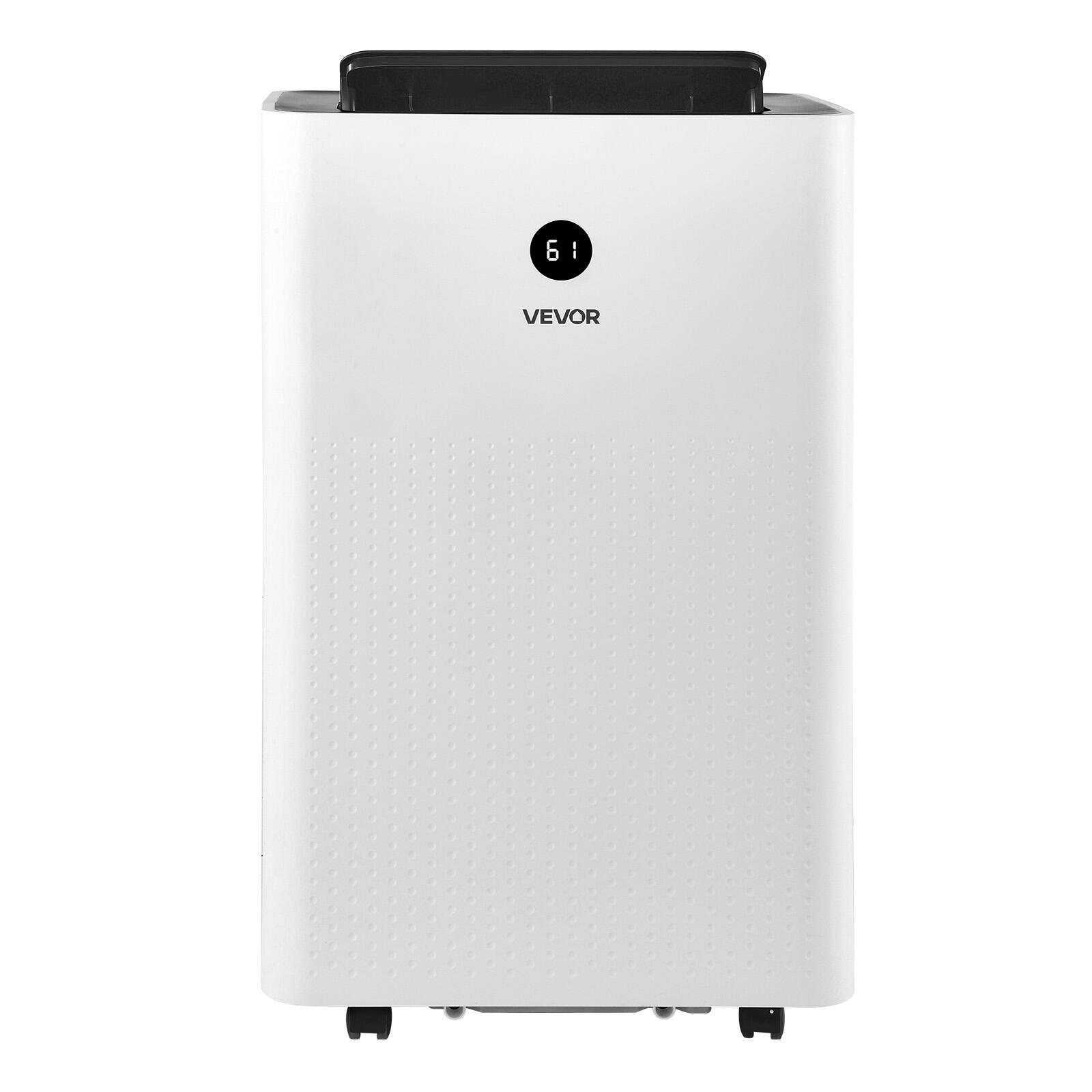Alt View 5. VEVOR - Portable Air Conditioner, 14000 BTU ASHRAE (9800 BTU SACC) 4-in-1 Standing Cooling Ac Unit, LED Touch Panel - White;Black.
