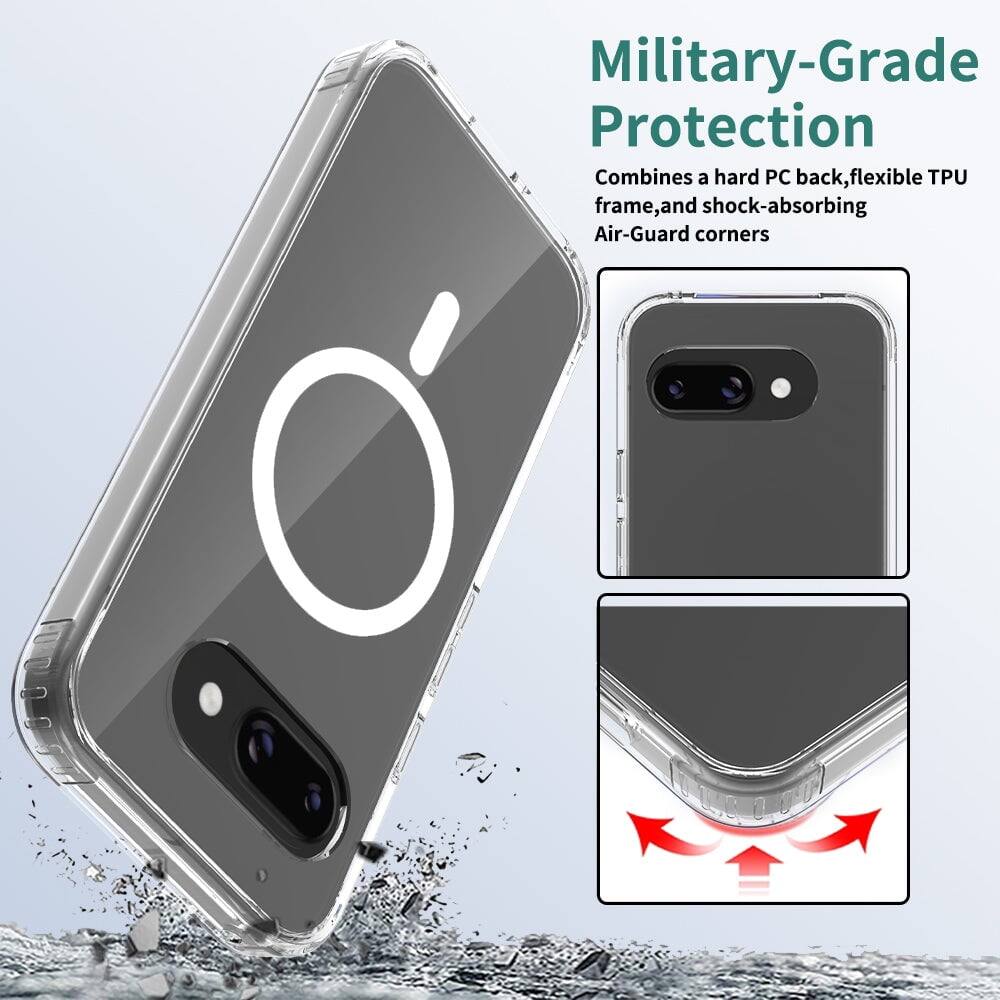 Military-Grade Protection  
Combines a hard PC back, flexible TPU frame, and shock-absorbing Air-Guard corners