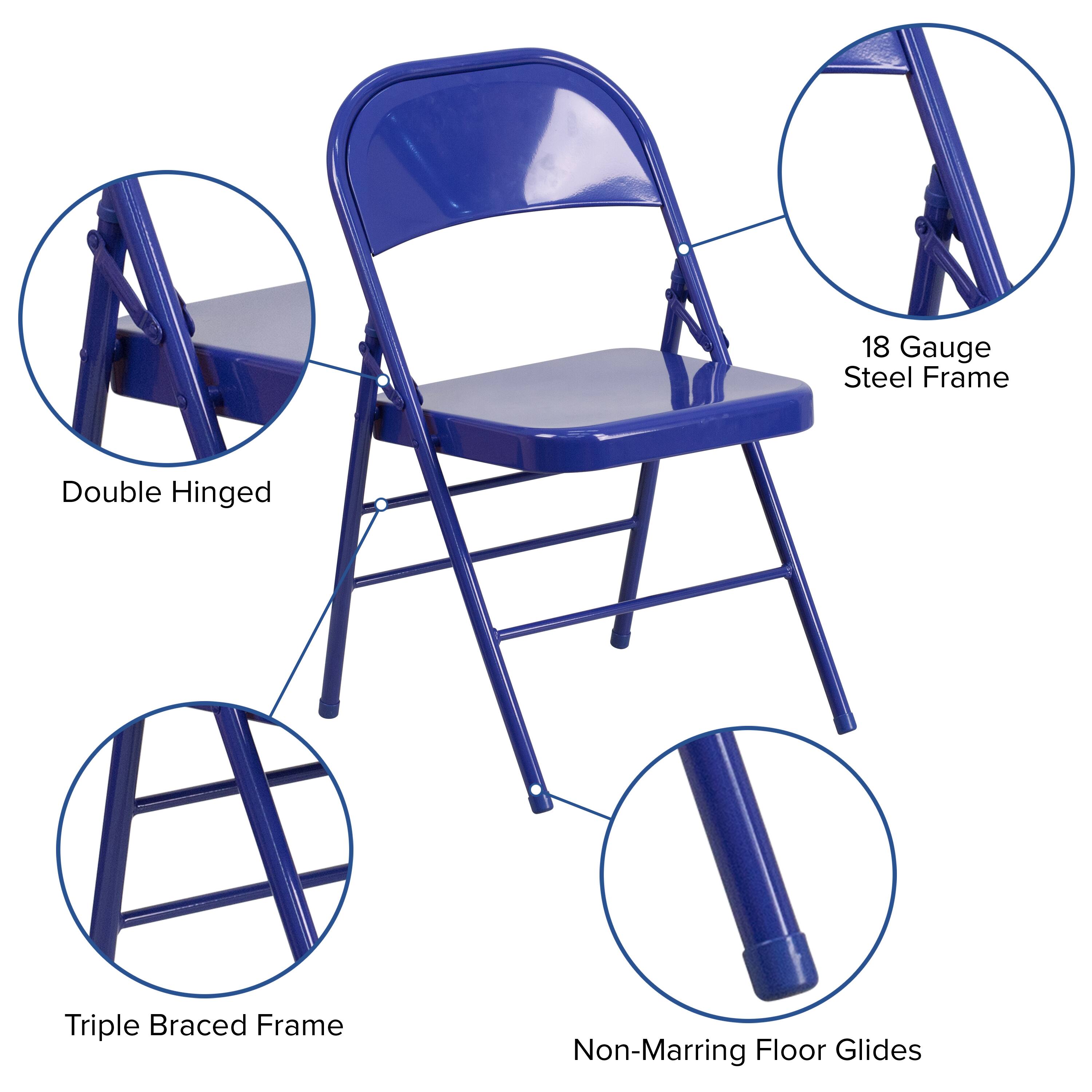 18 Gauge Steel Frame Double Hinged Triple Braced Frame Non-Marring Floor Glides