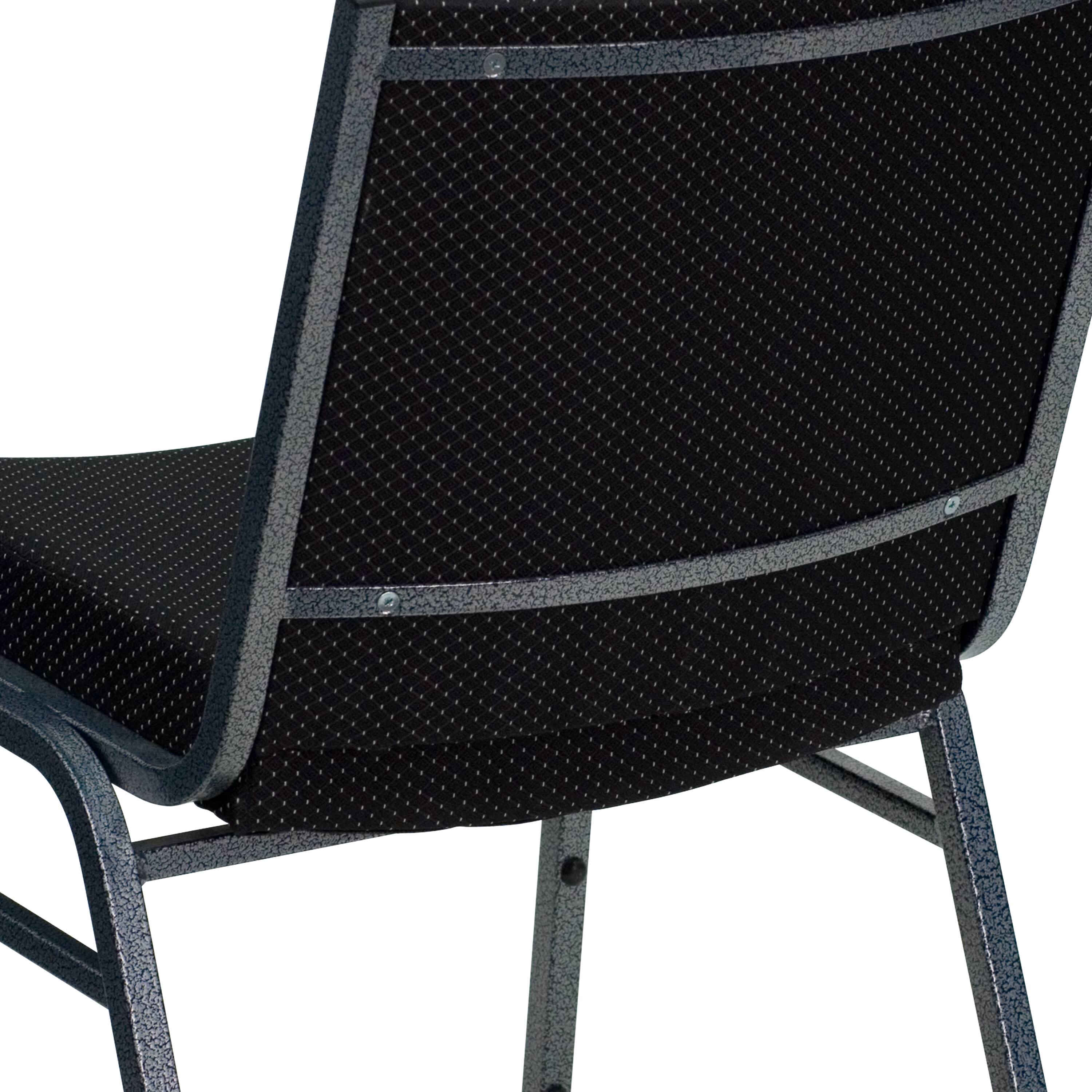 Alt View 8. Emma + Oliver - Heavy Duty Reception/Guest Stack Chair - Black Patterned Fabric.