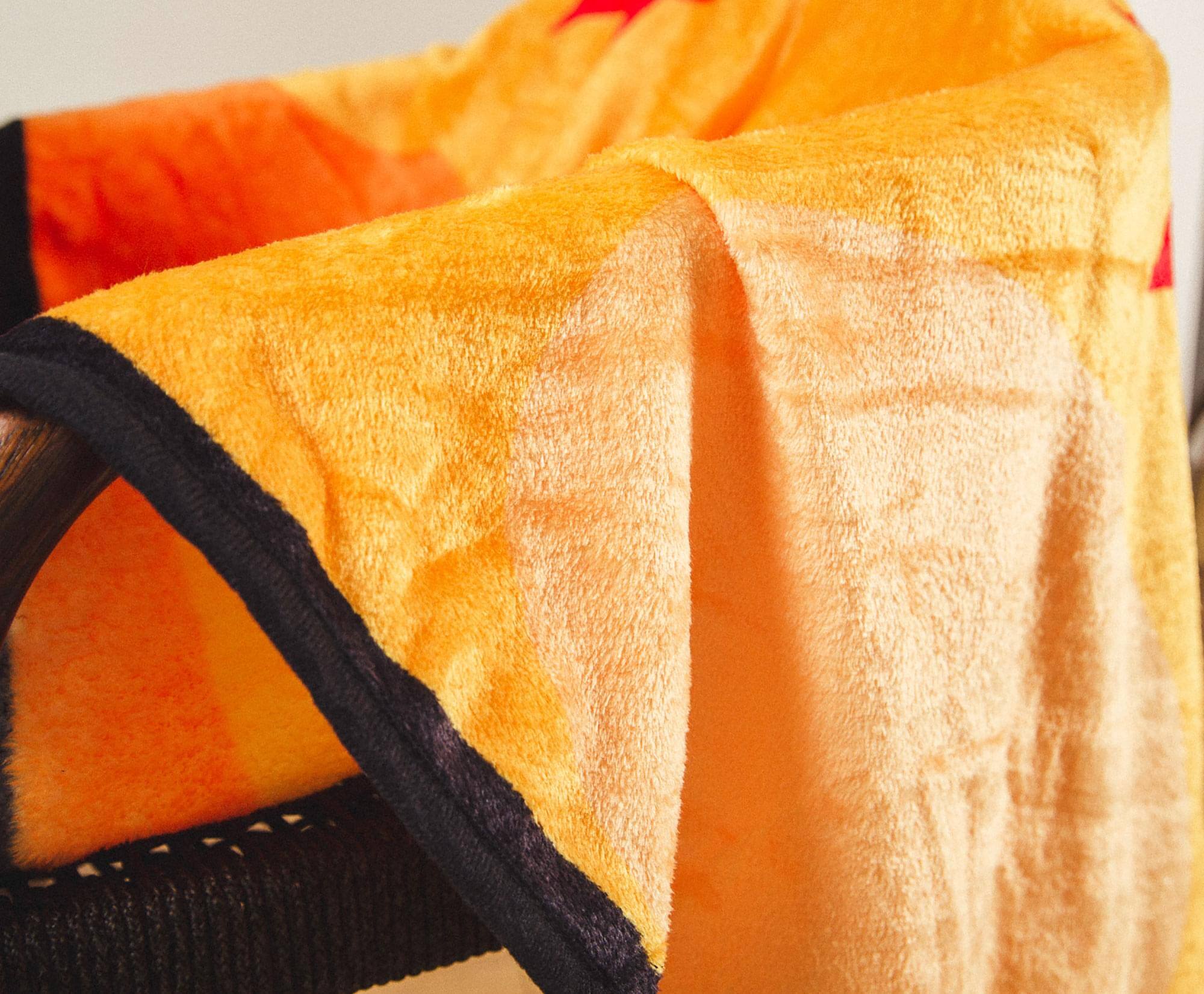 Alt View 2. Just Funky - Dragon Ball Z 4-Star Dragon Ball Round Fleece Throw Blanket | 48 Inches - Yellow.