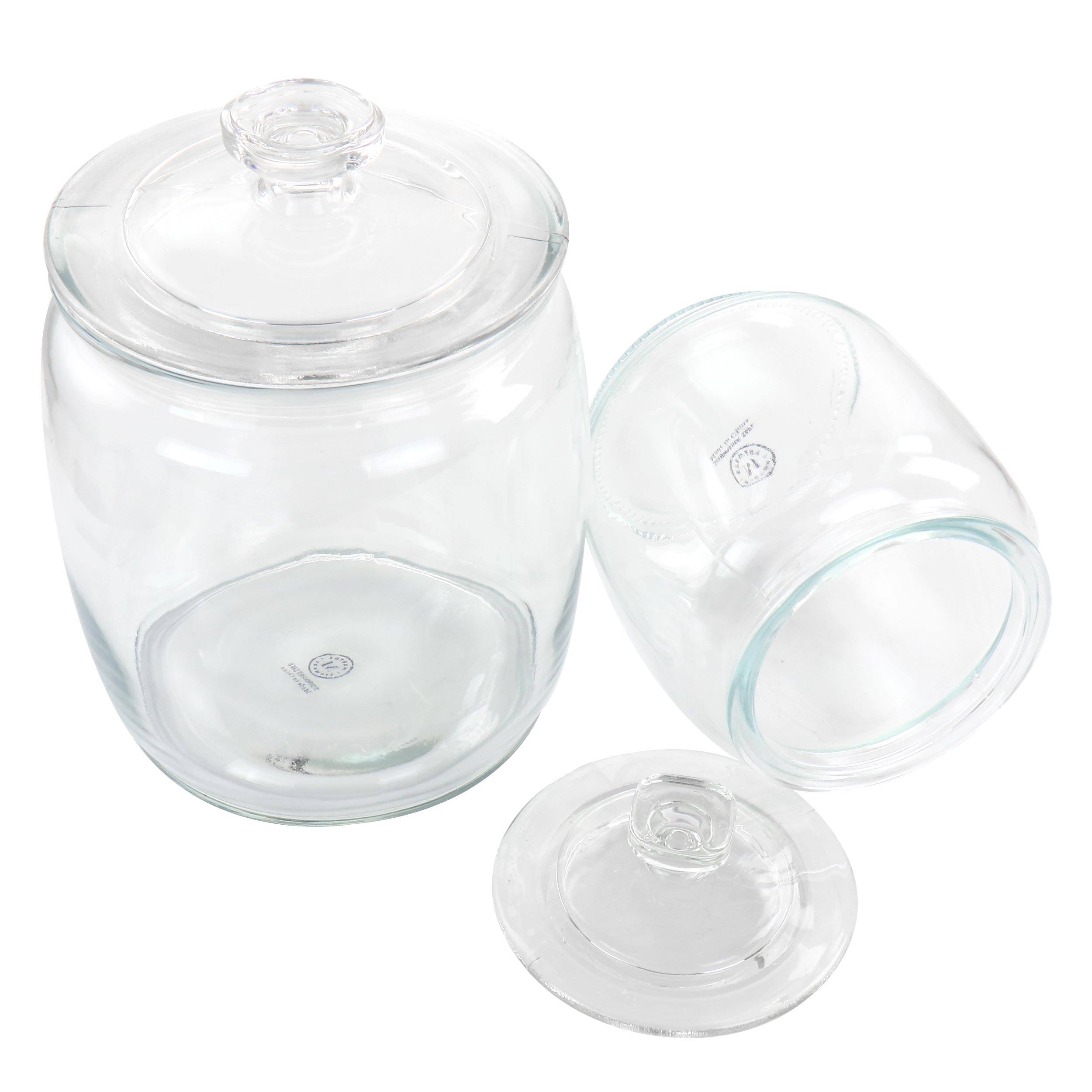 Alt View 1. Martha Stewart - Martha Stewart Mayberry Canister 4 Piece 2.1 and 1 Quart Glass Canister Set - Clear.