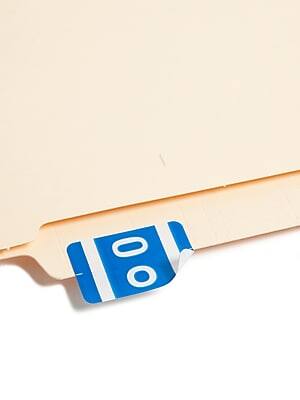 Alt View 2. Smead - Smead AlphaZ ACCS Color-Coded Alphabetic Labels, O, Dark Blue, 100/Pack (67185) - Blue.