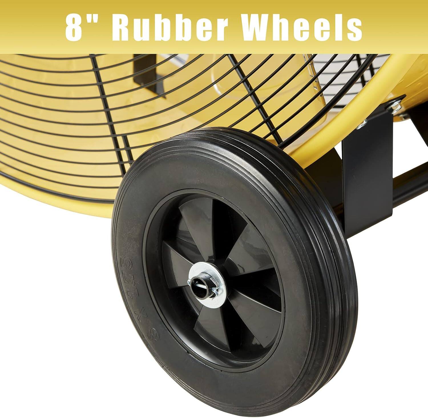 8" Rubber Wheels