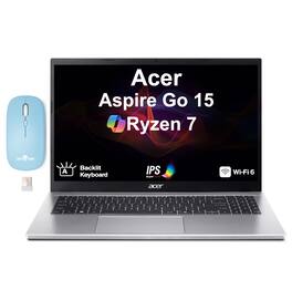 Acer - Aspire Go 15 Laptop 15.6 FHD Display (Ryzen 7 5825U, 32GB, 2TB SSD, Win 11 Pro) w/Dockztorm Wireless Mouse - Iron Grey