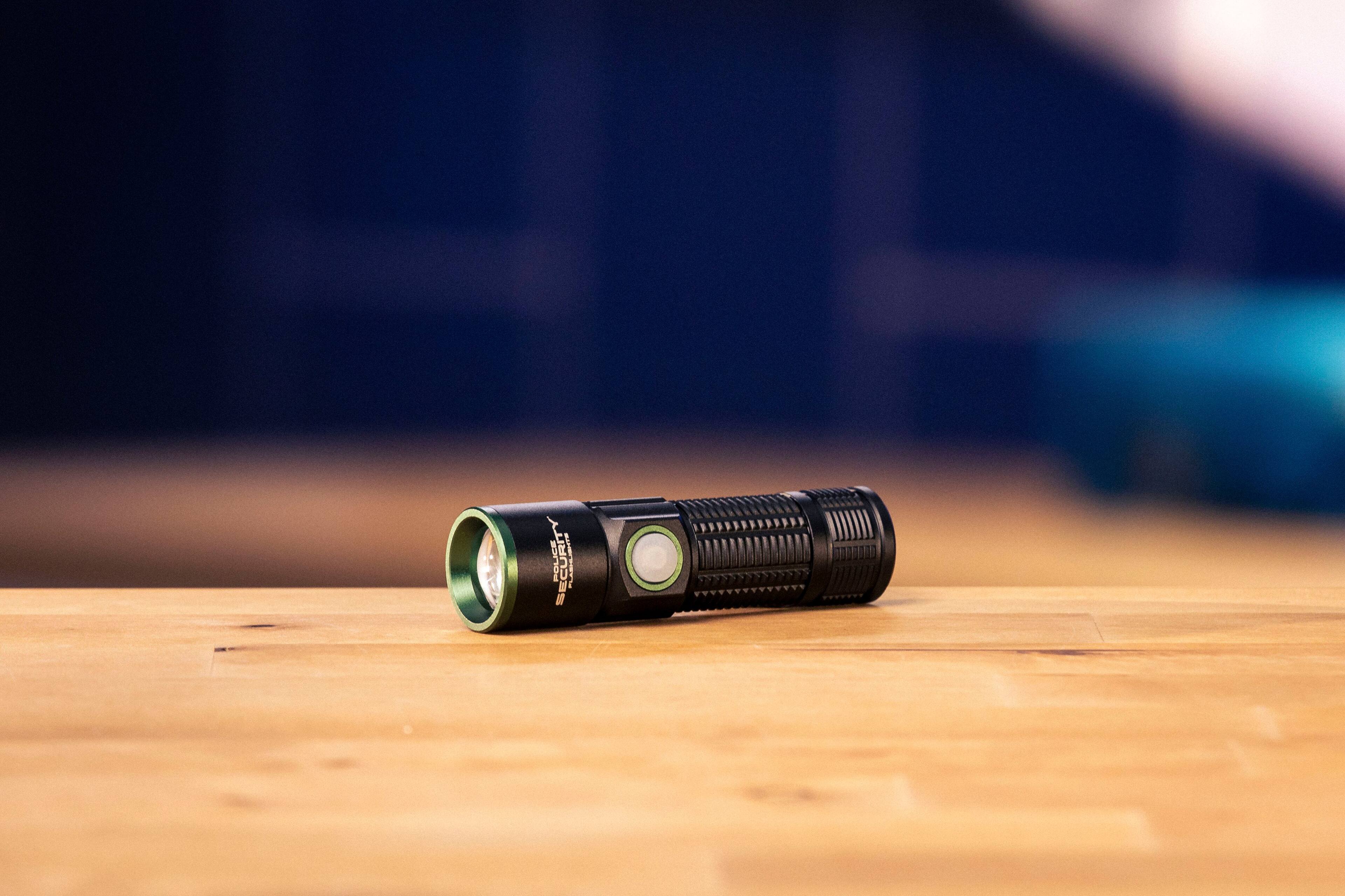 Alt View 14. Police Security - USB 500 Lumen Flashlight - Black.