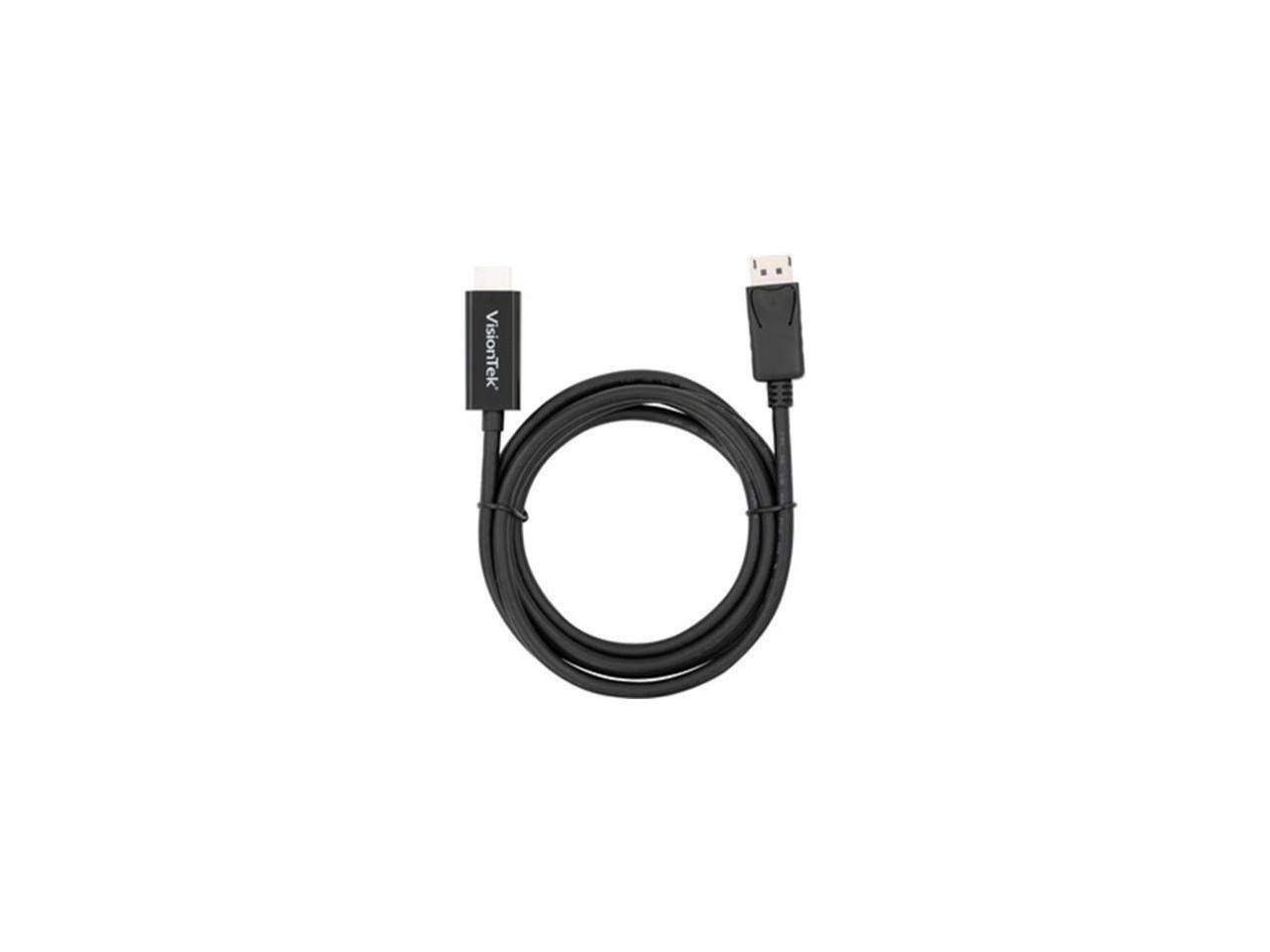 Alt View 4. Visiontek - 901214 6-Feet Displayport to HDMI 2.0 Active Male to Male Cable - Black.