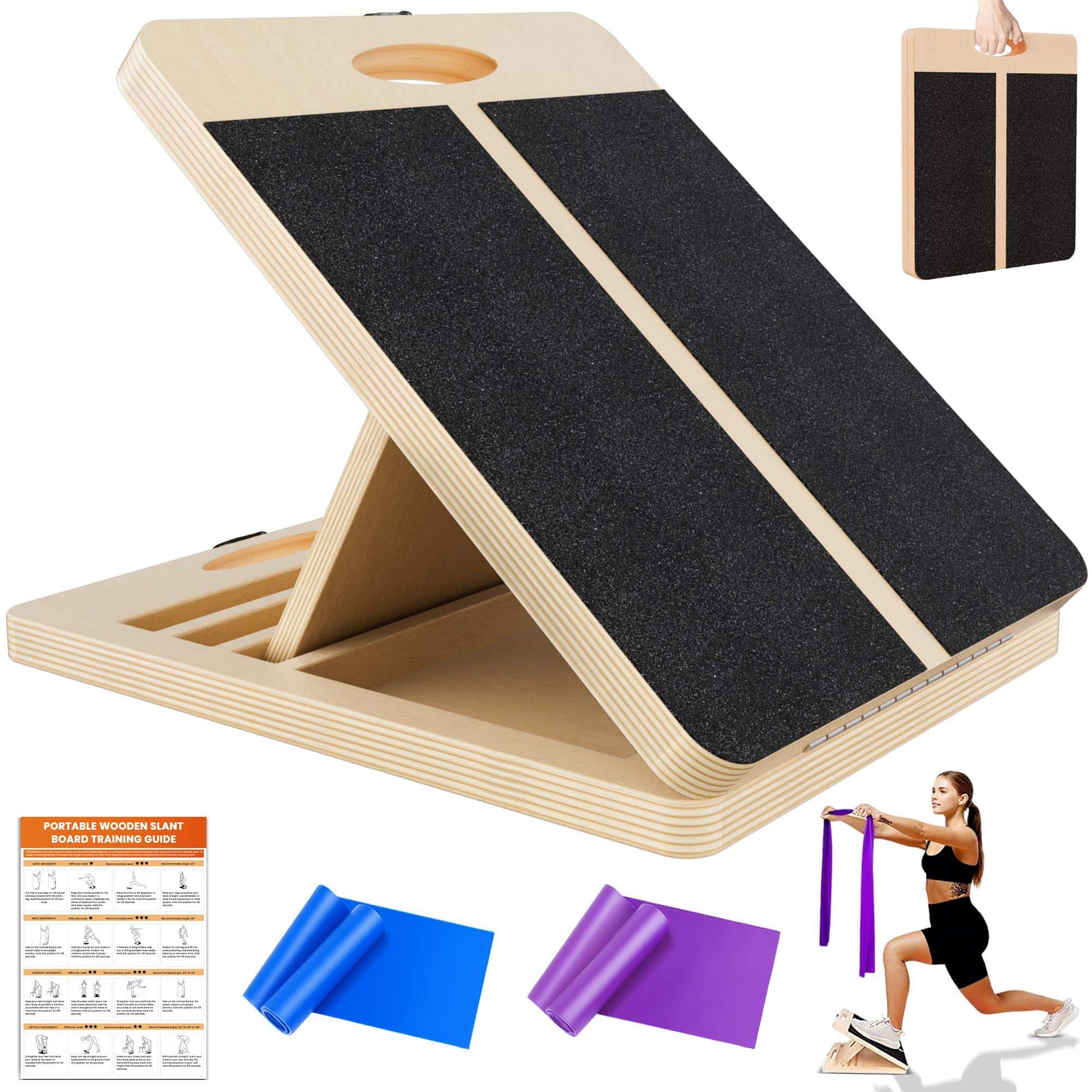 ThinkLink Electronic - Wooden Slant Board For Streching Physical Equipment Portable Lightweight foldable slant board - Default