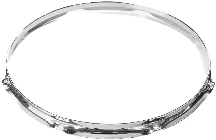 Angle. Gibraltar Hardware - 15" 8 Lug Batter Hoop, 2.3mm Heavy Duty Chrome Drum Hoop for Tom Drums, Provides Consistent Shape & Even Tension.