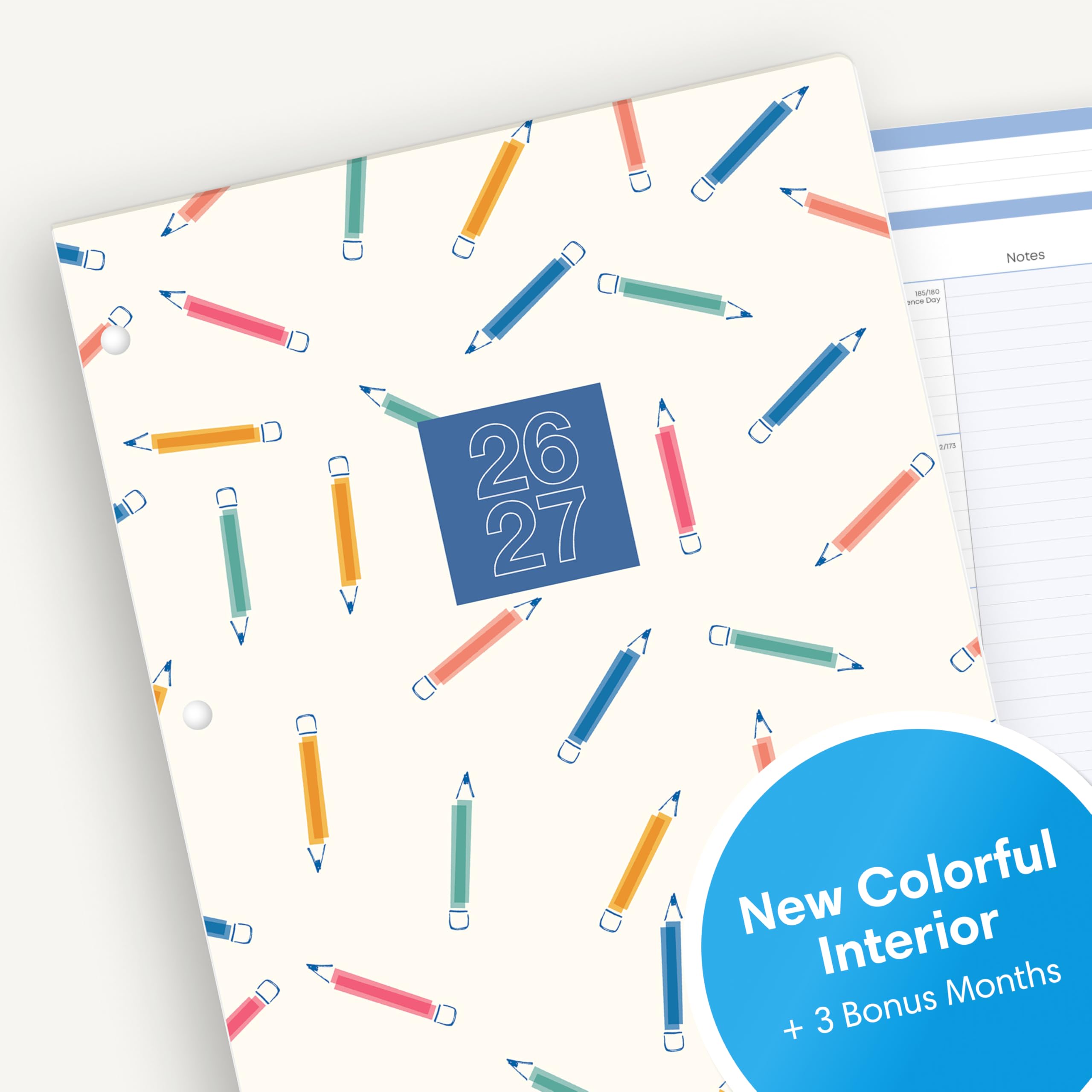Notes  
185/180 Inci Day  
26 27  
New Colorful Interior Months + 3 Bonus