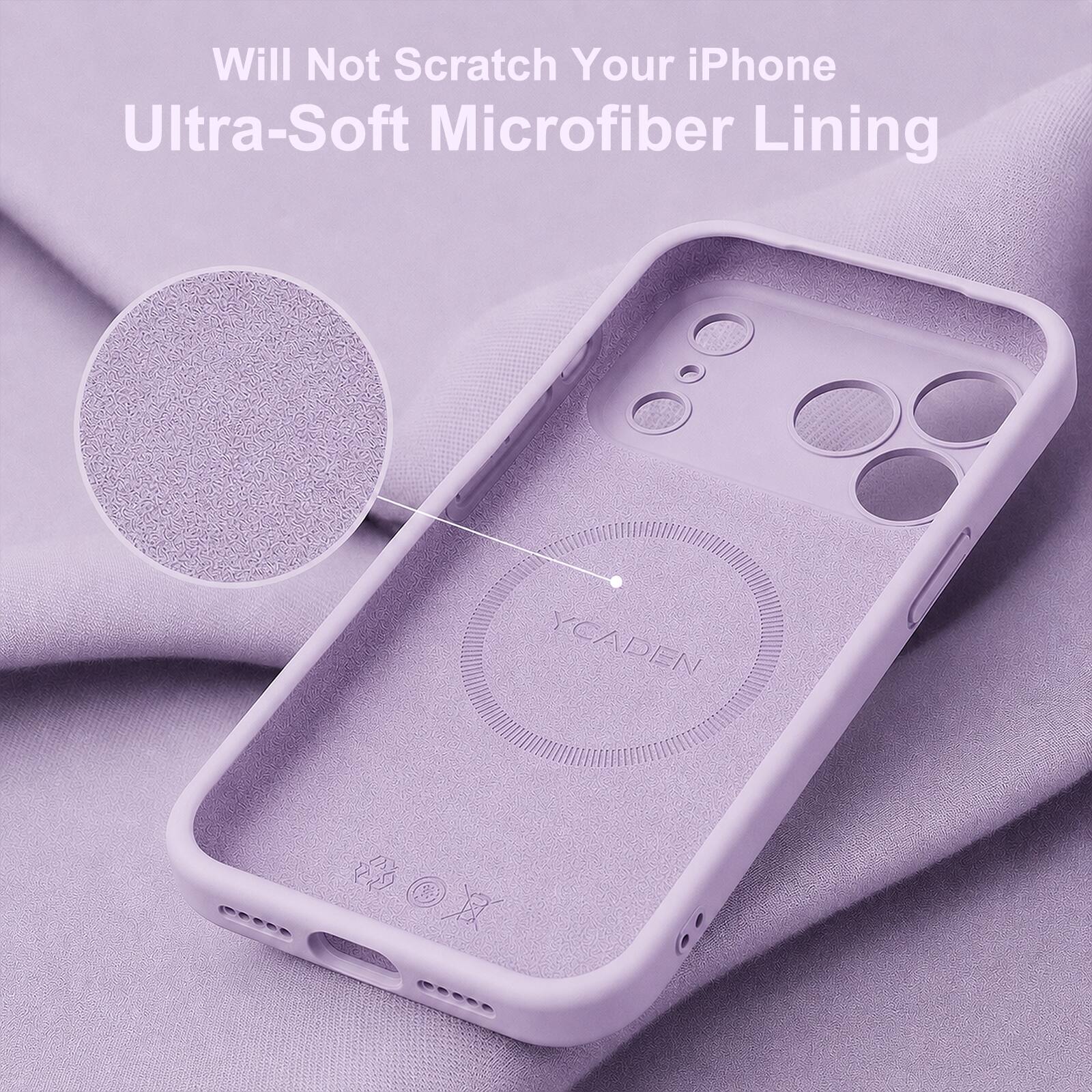 Will Not Scratch Your iPhone Ultra-Soft Microfiber Lining

YCADEN

BOX DEG
