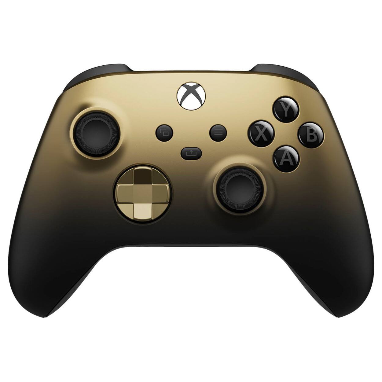 Angle. Microsoft - Xbox Wireless Controller for Series X, Series S, Windows with MightySkins Custom Skin Code - Gold Shadow - Gold Shadow.