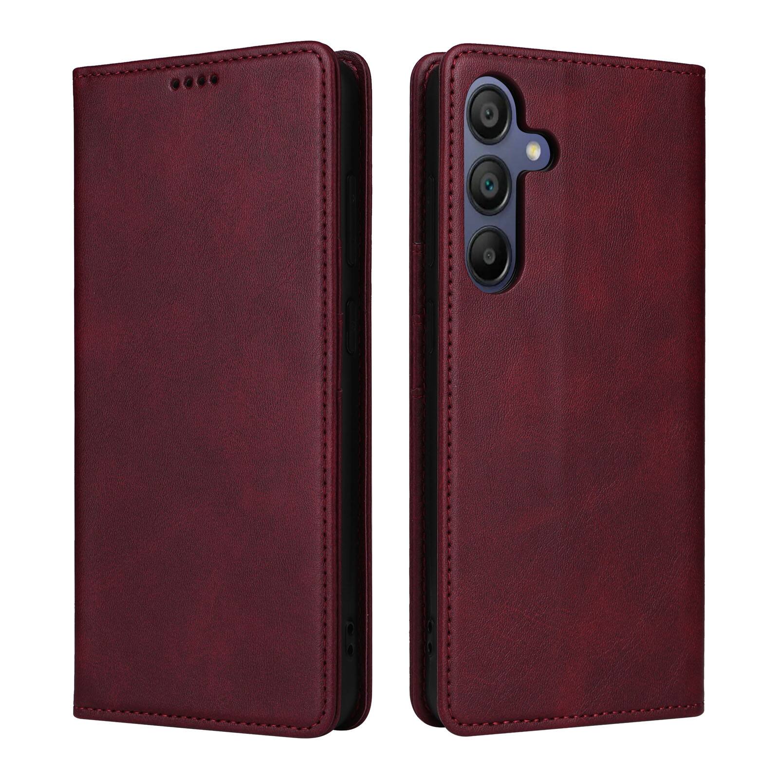 Alt View 2. Dteck - Case for Samsung Galaxy A16 5G,Wallet Case with Card Holder for Women Men,Shockproof PU Leather Flip Kickstand Cover - Winered.