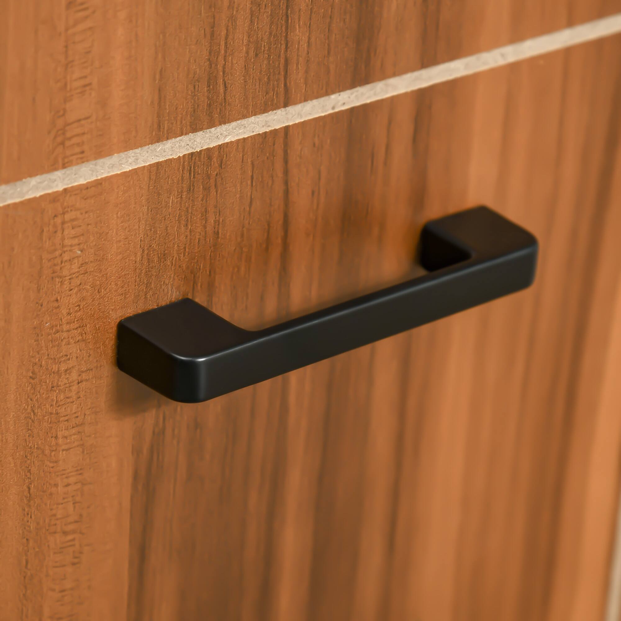 Alt View 8. Homcom - Retro Wine Cabinet for 6 Bottles, Wine Rack Sideboard Serving Bar with Glass Holders and 1 Drawer - Brown.