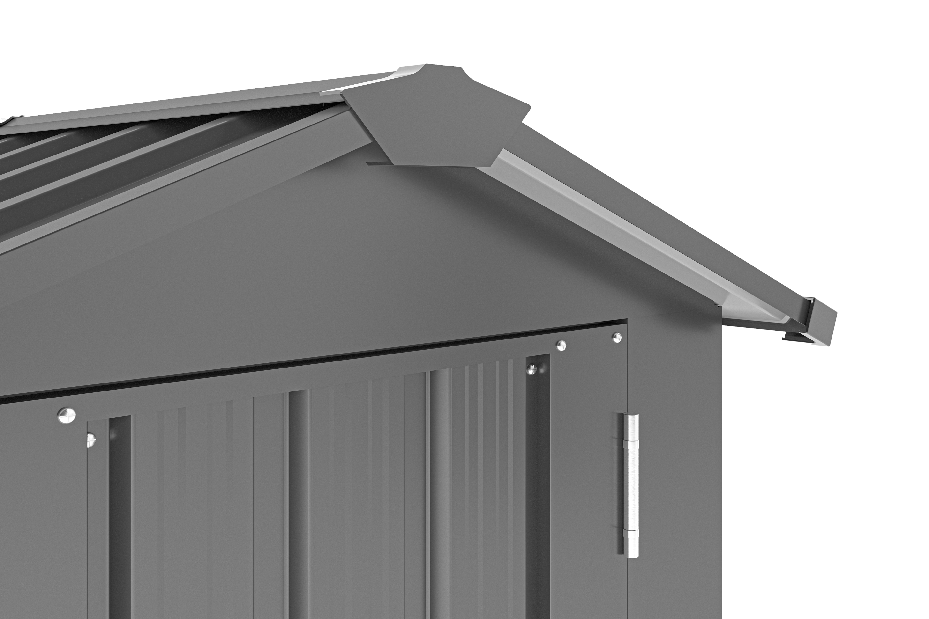 Alt View 6. Mondawe - 2.5x1.5 FT Small Metal Galvanized Iron Garden Shed with a solid lock system - Black.