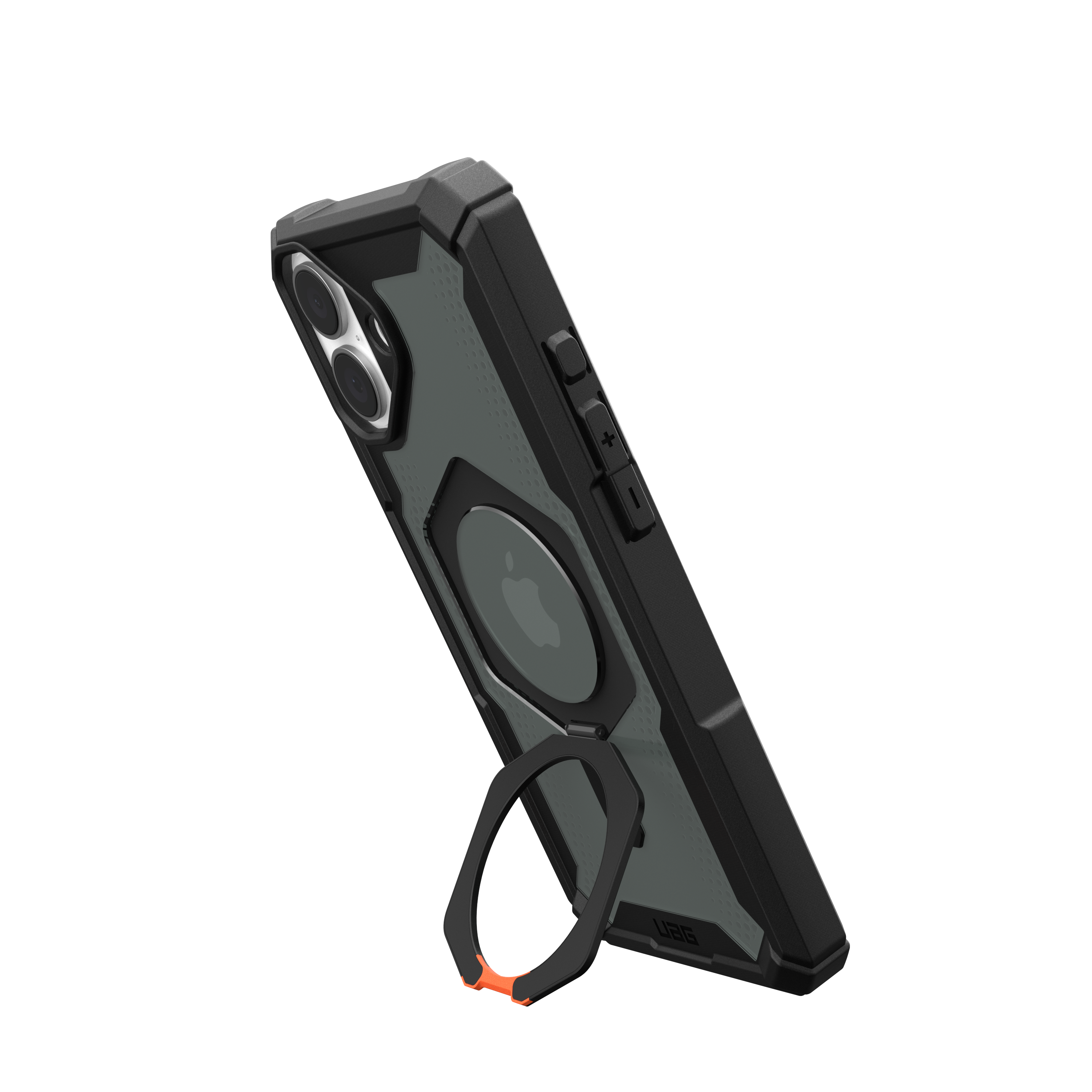 Angle. UAG - Plasma XTE Series Case with Magsafe for Apple iPhone 16 Plus - Black/Orange.